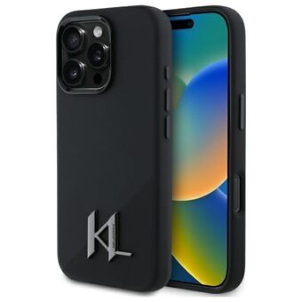 Karl Lagerfeld KLHMP16LSCMKMPCK iPhone 16 Pro 6.3" zwart/black hardcase Silicone Shadow Metal Initial MagSafe