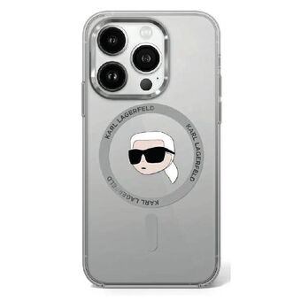 Karl Lagerfeld KLHMP16SHLSKIK iPhone 16 6.1" zwart/black hardcase IML Metal Karl Head MagSafe