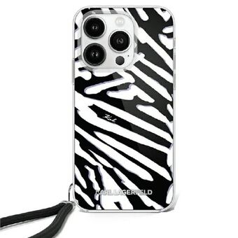 Karl Lagerfeld KLHCP16SHZBPKCCK iPhone 16 6.1" zwart/hardcase IML Zebra Patroon & Koord