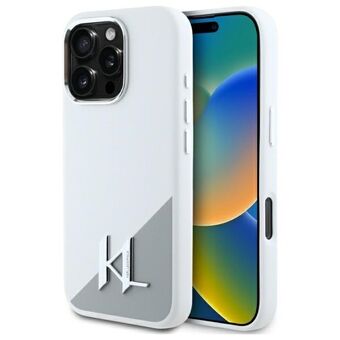 Karl Lagerfeld KLHMP16XSCMKMPCH iPhone 16 Pro Max 6,9" wit/witte hardcase Siliconen Initialen Metalen Logo MagSafe