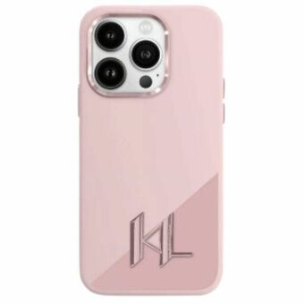 Karl Lagerfeld KLHMP16SSCMKMPCP iPhone 16 6.1" roze/roze hoesje Silicone Shadow Metal Initial MagSafe