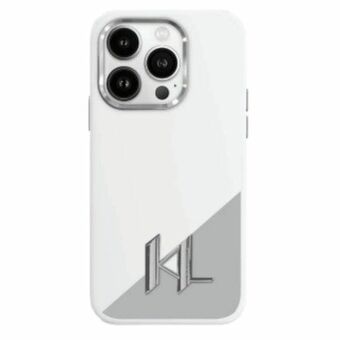 Karl Lagerfeld KLHMP16SSCMKMPCH iPhone 16 6,1" wit/wit hardcase Siliconen Initialen Metaal Logo MagSafe