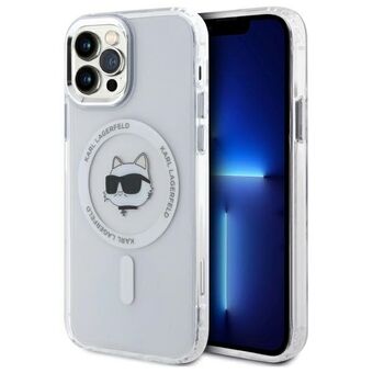 Karl Lagerfeld KLHMP12MHLSCHH iPhone 12 / 12 Pro 6.1" wit/witte hardcase IML Metal Choupette Hoofd MagSafe