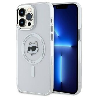 Karl Lagerfeld KLHMP13XHLSCHH iPhone 13 Pro Max 6.7" wit/wit hardcase IML Metal Choupette Hoofd MagSafe