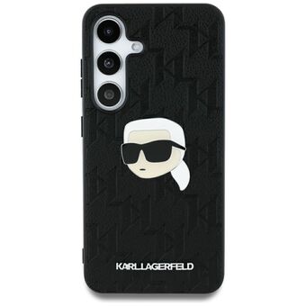 Etui Karl Lagerfeld Leren Monogram Pin Logo Karl Hoofd Samsung Galaxy S25 Ultra zwart