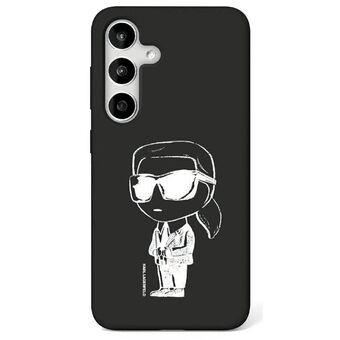 Etui Karl Lagerfeld Silicone Graffiti Ikonik Gedrukt Logo MagSafe Samsung Galaxy S25 zwart