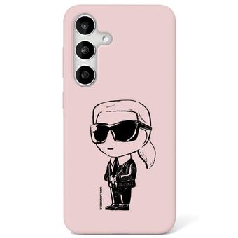 Etui Karl Lagerfeld Silicone Graffiti Ikonik Print Logo MagSafe voor Samsung Galaxy S25 Ultra roze