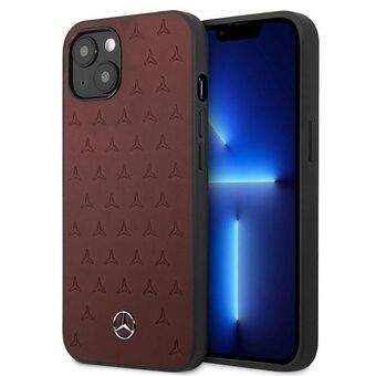 Mercedes MEHCP13SPSQRE iPhone 13 mini 5.4" rood/rood hardcase lederen sterpatroon