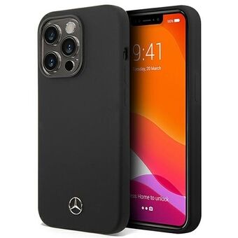 Mercedes MEHCP14LSILBK iPhone 14 Pro  6,1" zwart/black hardcase Siliconenlijn