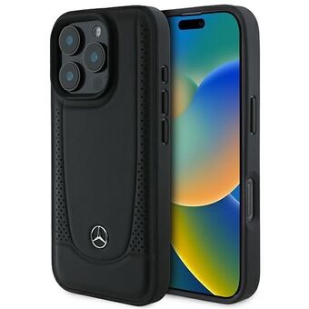 Mercedes MEHCP16LARMBK iPhone 16 Pro 6.3" zwart/black hardcase Leder Urban