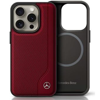 Mercedes MEHMP16L23RBGVR iPhone 16 Pro 6.3" rood/red hardcase MB Hout Imitatie Leer MagSafe