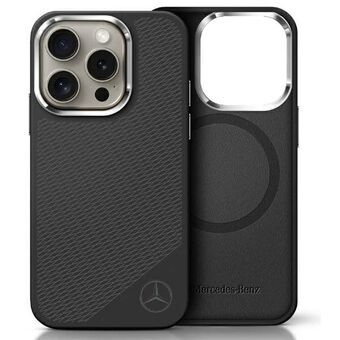 Mercedes MEHMP16X23SUGDK iPhone 16 Pro Max 6.9" zwart/black hardcase Silicone Tonal Logo Houtpatroon MagSafe