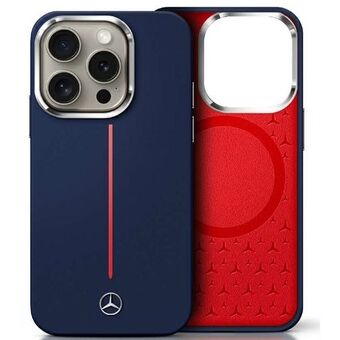 Mercedes MEHMP16X23SUMRV iPhone 16 Pro Max 6.9" granaatappelblauw/marine hardcase Siliconen Rode Streep MagSafe