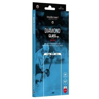 MS Diamond Glass Edge Vivo Y55s 2021 / Y55 5G Volledig zelfklevend Zwart