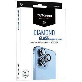 MS Diamond Glass Camera Lens Cover iPhone 14 6.1"/14 Plus 6.7" Zwart/Zwart Camera Lens Bescherming