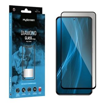 MS Diamond Glass Edge FG voor Xiaomi 13T/13T Pro in het zwart, volledig plakfolie.