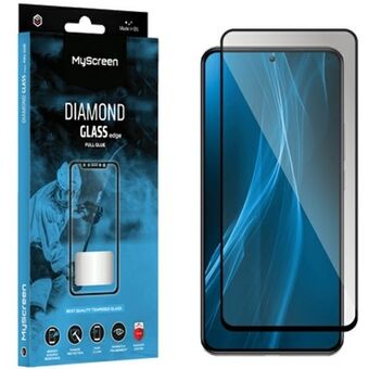 MS Diamond Glass Edge FG voor Motorola Moto G14 4G/G54 5G/G34/G54 Power in het zwart, met volledige lijm.