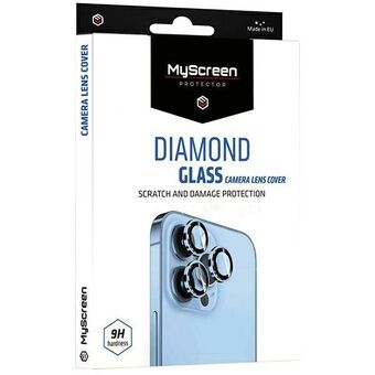 MS Diamond Glass Camera Lens Cover iPhone 15 6.1"/15 Plus 6.7" zwart Zwart camera lens cover voor bescherming van de lens van je iPhone 15 6.1" of 15 Plus 6.7"