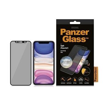 PanzerGlass E2E Super+ iPhone Xr/11 Case Friendly, CamSlider Privacy zwart/zwart