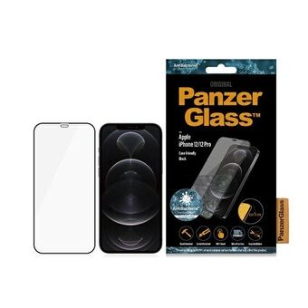 PanzerGlass E2E Super+ iPhone 12/12 Pro hoesje vriendelijk voor case AntiBacterieel MicroFractuur zwart