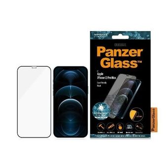 PanzerGlass Pro E2E Super+ iPhone 12 Pro Max Hoesvriendelijk Antibacterieel Microfractuur zwart/black