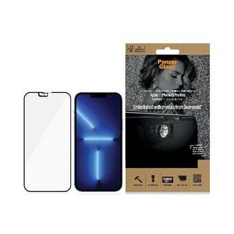 PanzerGlass E2E Microfracture iPhone 13 Pro Max 6.7 "CamSlider Swarovsky Cover Friendly AntiBacterial zwart / zwart 2752