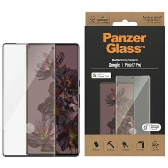 PanzerGlass Ultra-Wide Fit Pixel 7 Pro Screenprotector Antibacterieel Zwart/Zwart 4773