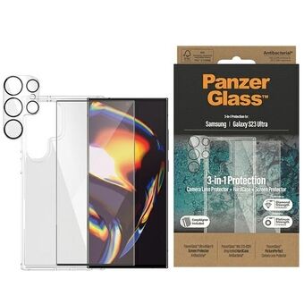 PanzerGlass bundel 3in1 Sam S23 Ultra S918 hardcase + screenprotector + cameralens 0435+7317