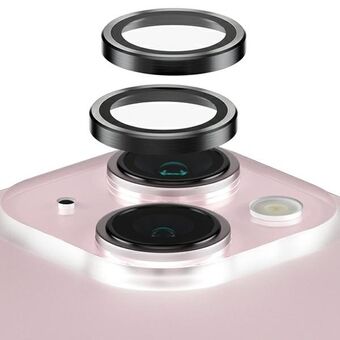 PanzerGlass Hoops Camera iPhone 15 6.1" / 15 Plus 6.7" zwart 1138 camera lensbeschermer met optische ringen.