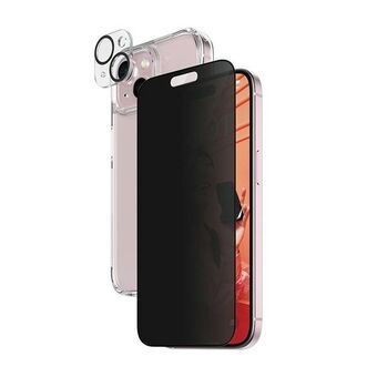 PanzerGlass Privacy bundel 3in1 iPhone 15 6.1" D3O Hardcase + Schermbeveiliging UWF+ Lens 1136+1172+P2809.