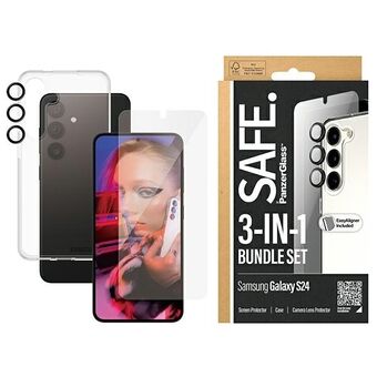 SAFE by PanzerGlass Sam S24 S921 Bundel 3in1 Hardcase + Screen Protector + Camera Lens BSAFE95672