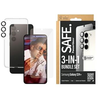 VEILIG door PanzerGlass Sam S24+ S926 Bundel 3in1 Hardcase + Screen Protector + Camera Lens BSAFE95673