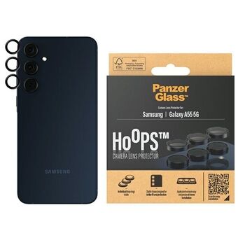 PanzerGlass Hoops Camera Sam A55 5G A556 zwart 1227 camera lens beschermer met optische ringen