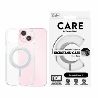 CARE door PanzerGlass Kickstand Case iPhone 15 6,1" MagSafe zilver/zilver 1413