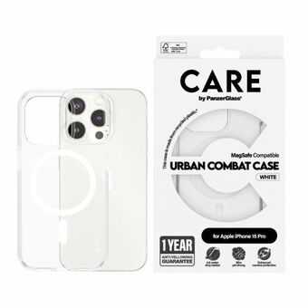 ZORG door PanzerGlass Urban Combat Case iPhone 15 Pro 6,1" MagSafe wit/white 1418