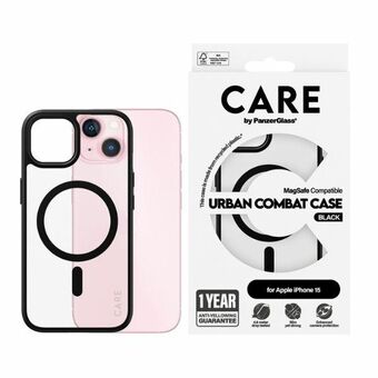 CARE by PanzerGlass Urban Combat Case iPhone 15 6,1" MagSafe zwart/black 1425