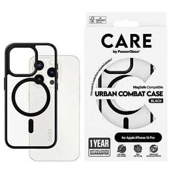 Zorg door PanzerGlass Urban Combat Case iPhone 15 Pro 6,1" MagSafe zwart/black 1426