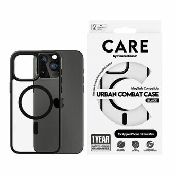 ZORG door PanzerGlass Urban Combat Case iPhone 15 Pro Max 6,7" MagSafe zwart/black 1428