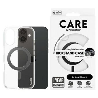 CARE door PanzerGlass Functie Kickstand Case iPhone 16 6,1" zwart/black MagSafe 1321