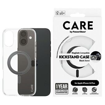 CARE by PanzerGlass Kenmerk Kickstand Case iPhone 16 Plus 6,7" zwart/black MagSafe 1323