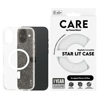 CARE by PanzerGlass Vlaggenschip Ster Verlicht Hoesje iPhone 16 Plus 6,7" wit/white MagSafe 1343