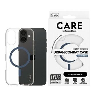 CARE door PanzerGlass Vlaggenschip Hoes iPhone 16 6,1" blauw/blue MagSafe 1365