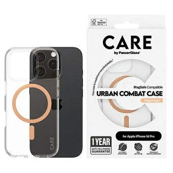 CARE van PanzerGlass Flagship Case iPhone 16 Pro 6,3" perzikachtig/peachy MagSafe 1374