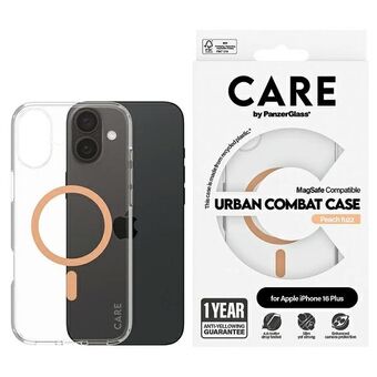 CARE by PanzerGlass Vlaggenschip Case iPhone 16 Plus 6,7" brzoskwijn/peachy MagSafe 1375