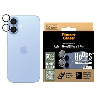 PanzerGlass Hoops Transparante Lensbeschermer iPhone 16 6.1" / 16 Plus 6.7" 1285