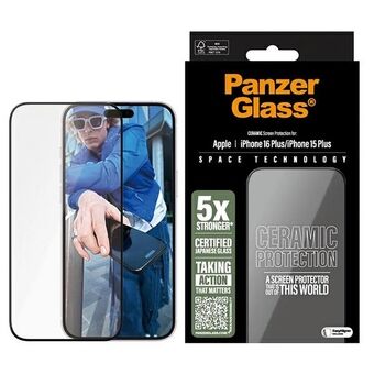 PanzerGlass Keramische Schermbeschermer iPhone 16 Plus / 15 Plus 6.7" Ultra-Wide Fit 2855