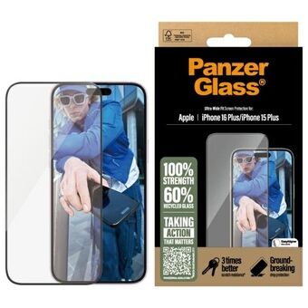 PanzerGlass Schermbeschermer iPhone 16 Plus 6.7" Ultra-Wide Fit 2863