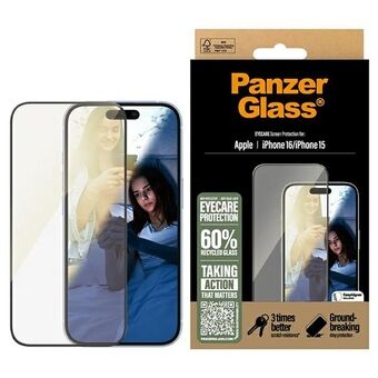 PanzerGlass EyeCare Screenprotector iPhone 16 / 15 6.1" Ultra-Wide Fit 2865