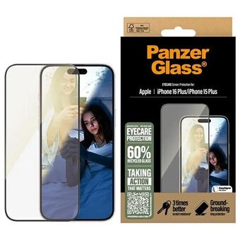 PanzerGlass EyeCare Screenprotector iPhone 16 Plus / 15 Plus 6,7" Ultra-Wide Fit 2867