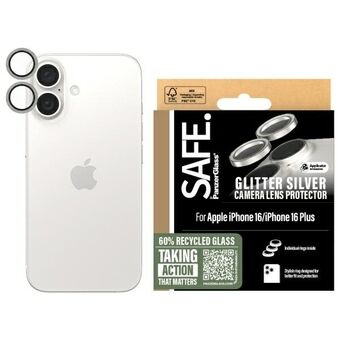 SAFE by PanzerGlass iPhone 16 6.1" / 16 Plus 6.7" Lensbeschermer zilver/glitter zilver SAFE95892